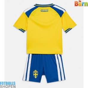 Billiga Sverige Hemmatröja Barn VM 2026 Kortärmad (+ Korta byxor)